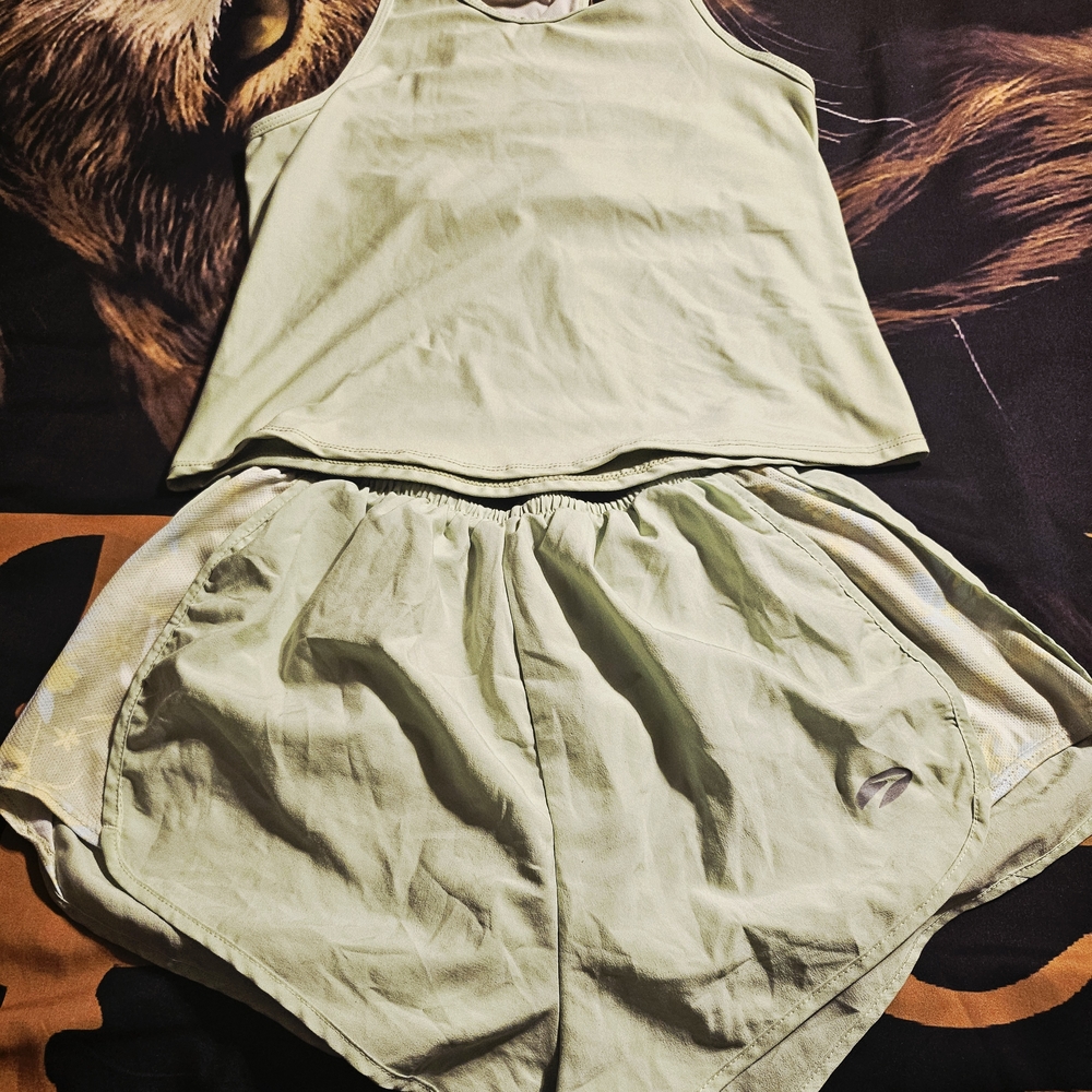 Women's Light Green Athletic Set